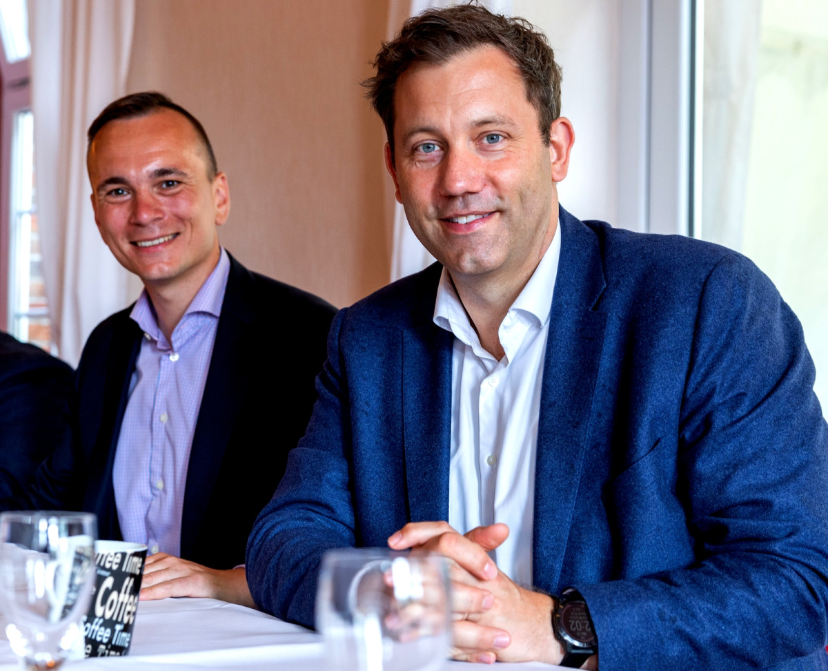 Johannes Arlt mit SPD-Chef Lars Klingbeil