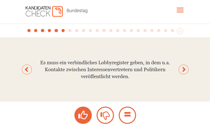 Screenshot Kandidaten-Check