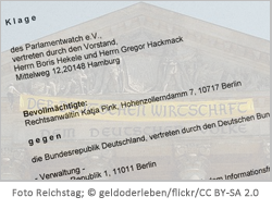 Screenshot Klageschrift