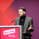 Jonas Löffler Jonas Löffler am Rednerpult beim Ladesvertreter:innentag der Partei Die Linke MV 2026 in Rostock
