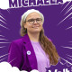 Michaela mit Volt Logo und Namen