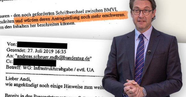 Verkehrsminister Scheuer, interne Mail