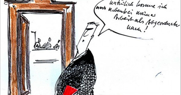 Nebenverdienst-Karikatur von Philipp Heinisch