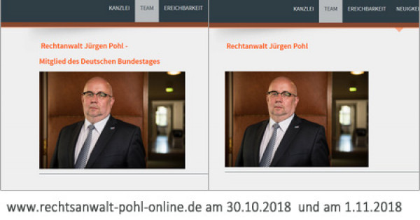 https://rechtsanwalt-pohl-online.de/Team am 30.10.2018 und am 1.11.2018