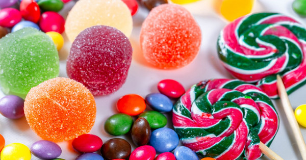Süßigkeiten mit viel Zucker