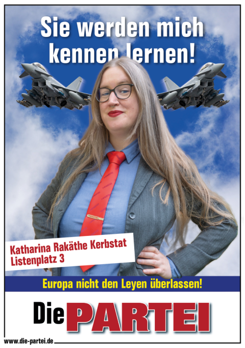 Sie werden mich kennenlernen- Wahlplakat