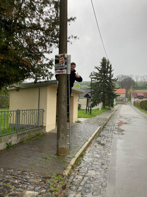 Hier hängt der Chef noch selber.