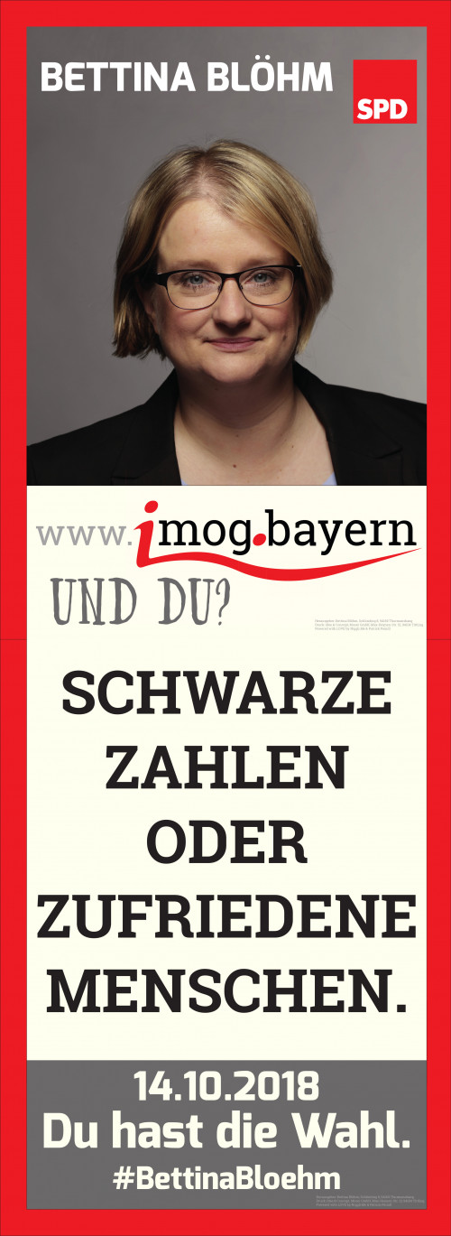 Wahlplakat "Schwarze Zahlen"