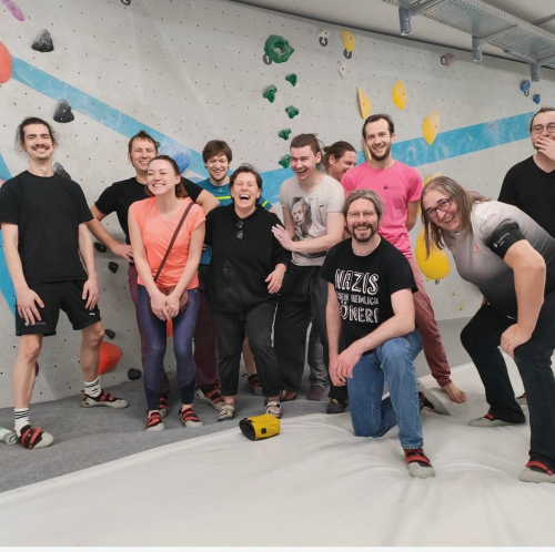 Beim Team Building/ Klettern mit unserem Landesvorstand