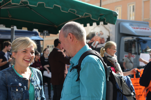 Im Gespräch mit BürgerInnen in Landshut