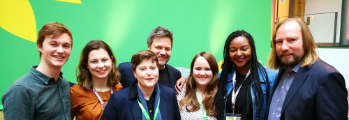 Robert Habeck, Jamila Schäfer, Toni Hofreiter, Nadine Milde et al. at EGP Council, Berlin 2018