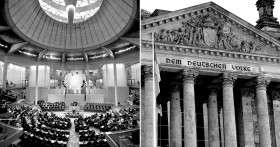 Bundestagsplenum und Reichstagsportal Bundestagsplenum und Reichstagsportal