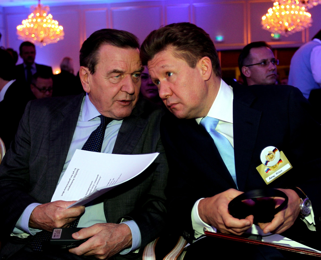 Gerhard Schröder und Gazprom-Chef Miller