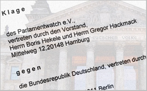 Ausriss Klageschrift