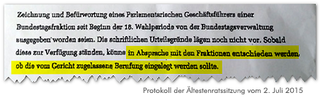 Ausriss Protokoll