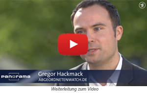 Screenshot: Panorama-Beitrag mit abgeordnetenwatch.de